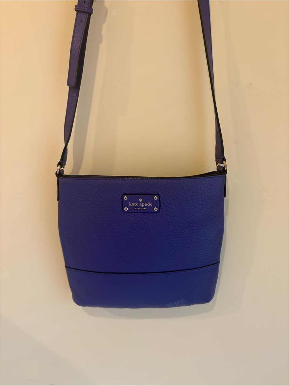 kate spade Electric Blue Pebbled Leather Crossbody
